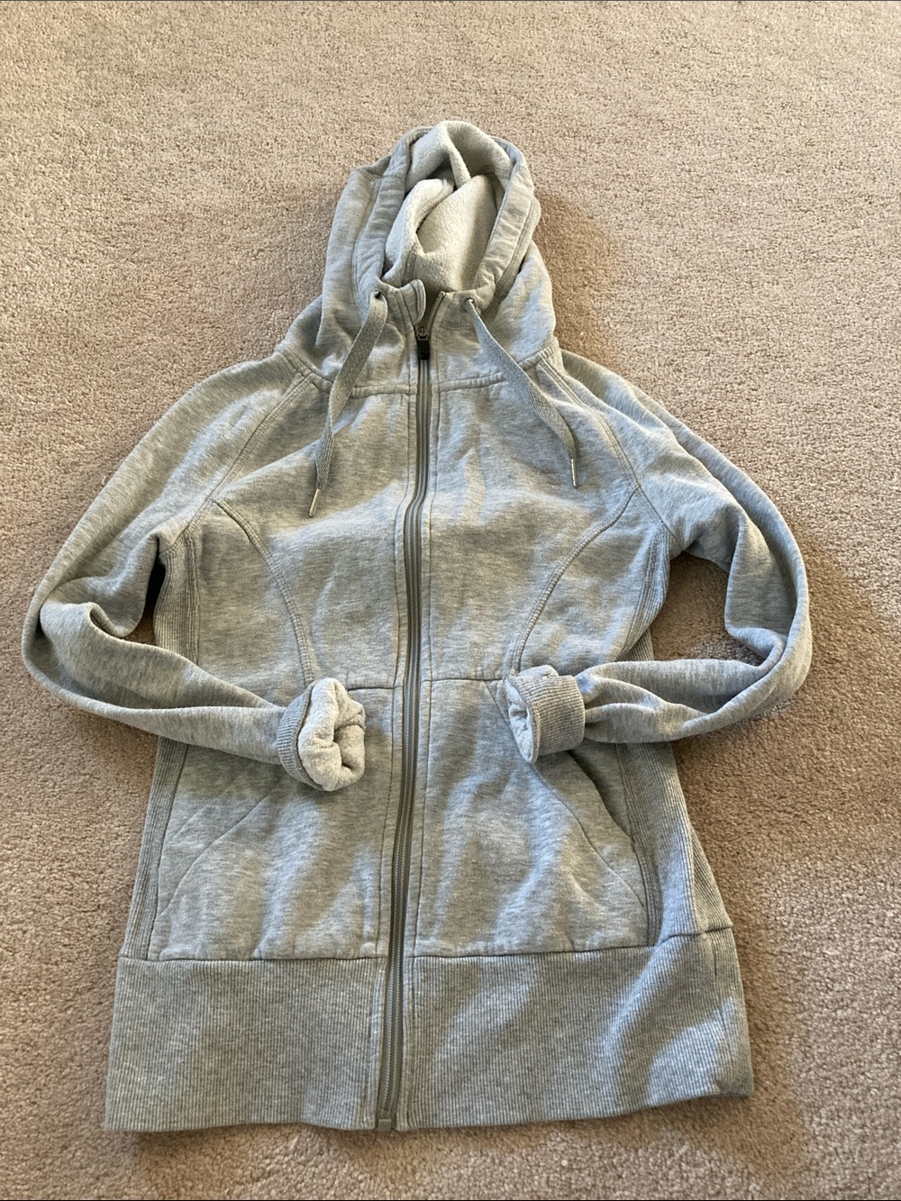 Diadora Light Gray Hooded Zip Sweatshirt
